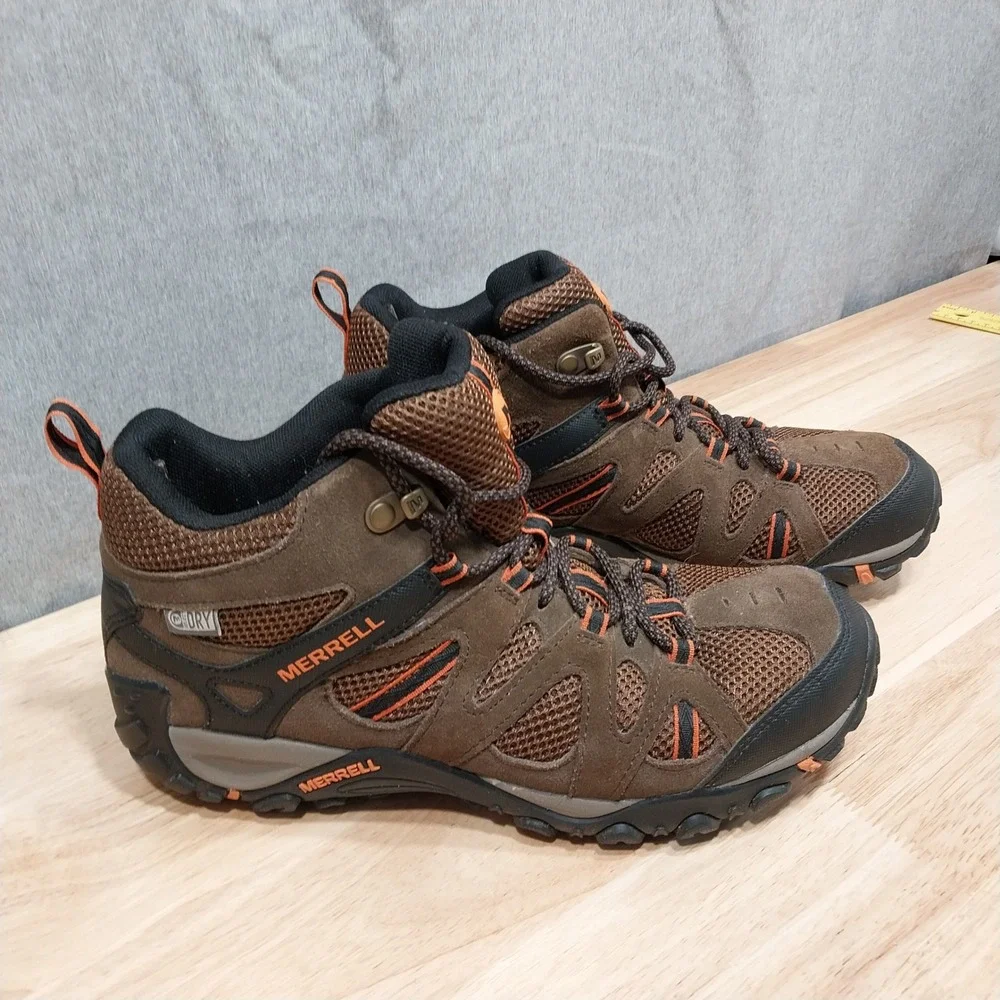 Merrell Hiking Boots Alverstone Mens Mid Waterproof J375804C Mens Size 8 Brown